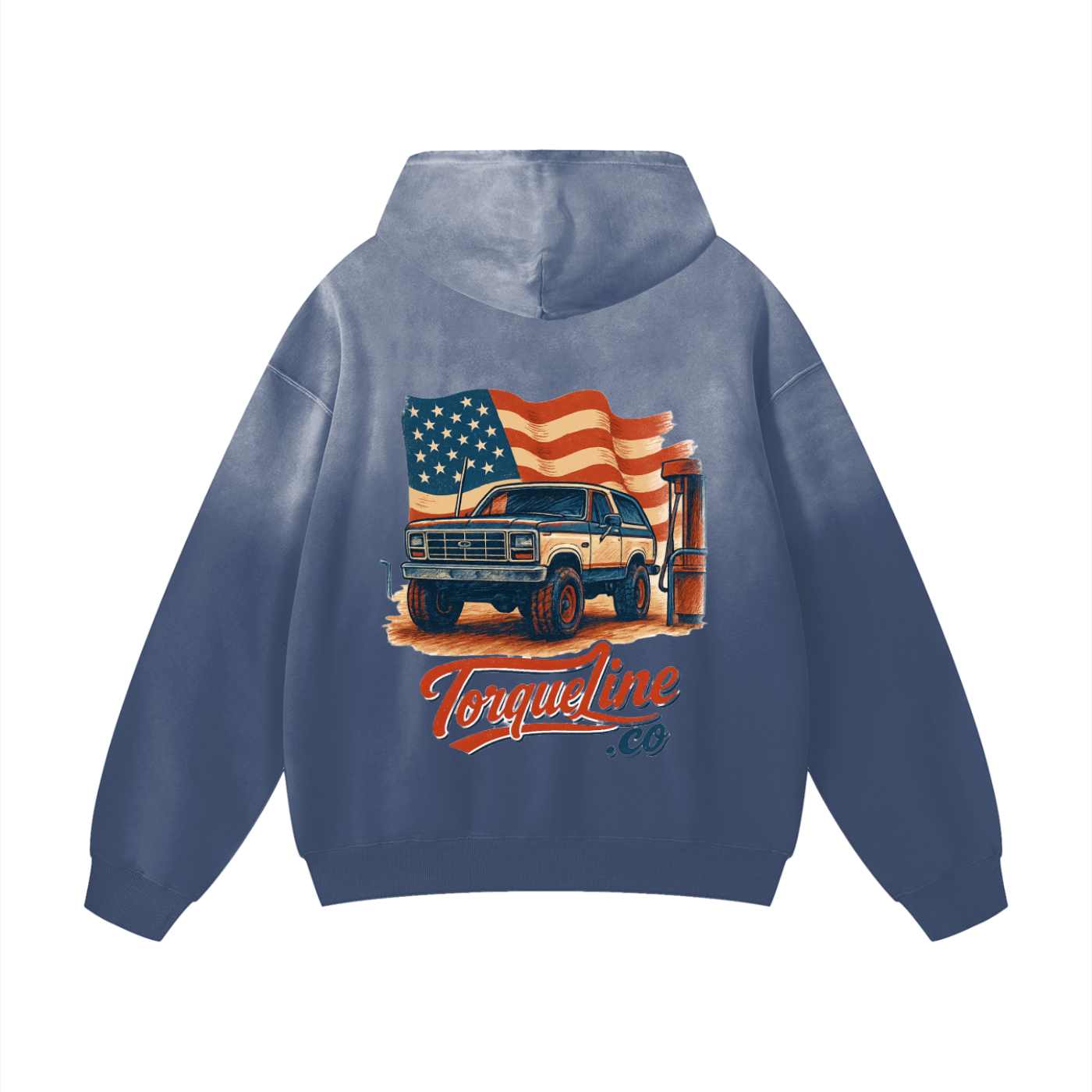 Oversized Classic American Torque Line Hoodie
